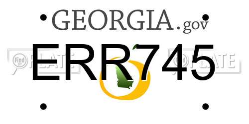 ERR745 Georgia License Plate