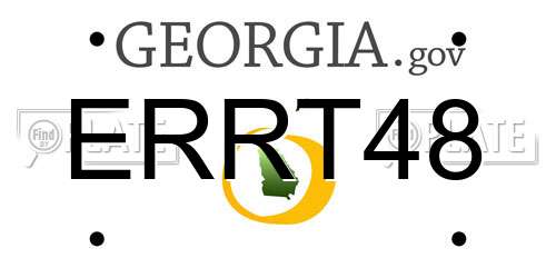 ERRT48 Georgia License Plate