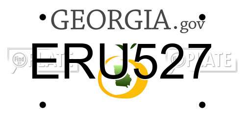 ERU527 Georgia License Plate
