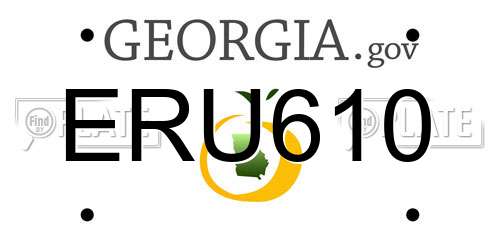 ERU610 Georgia License Plate