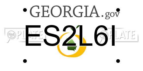 ES2L6I Georgia License Plate