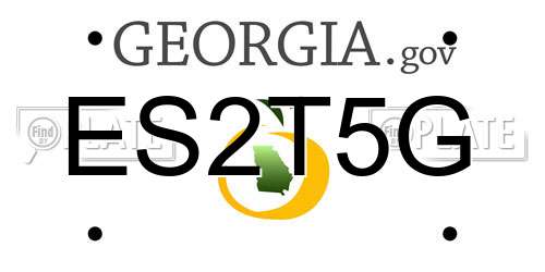 ES2T5G Georgia License Plate