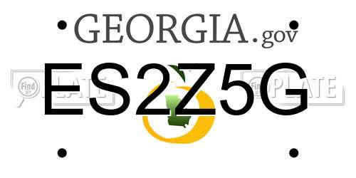 ES2Z5G Georgia License Plate