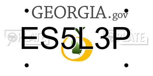 ES5L3P Georgia License Plate