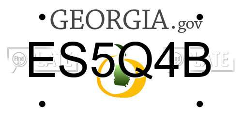 ES5Q4B Georgia License Plate