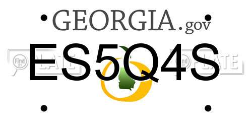 ES5Q4S Georgia License Plate