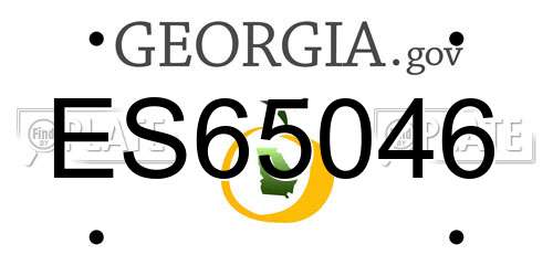ES65046 Georgia License Plate
