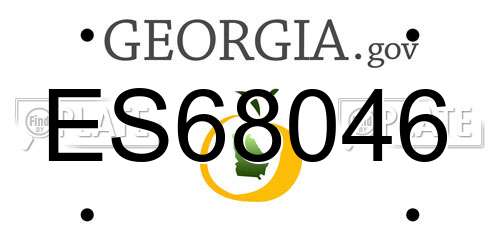 ES68046 Georgia License Plate