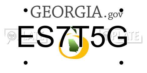 ES7T5G Georgia License Plate