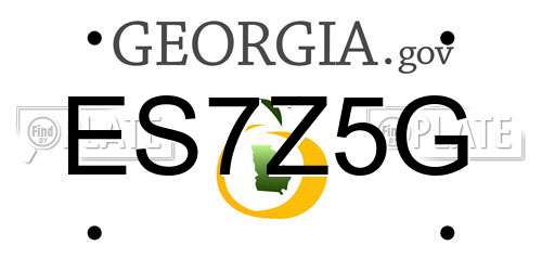 ES7Z5G Georgia License Plate