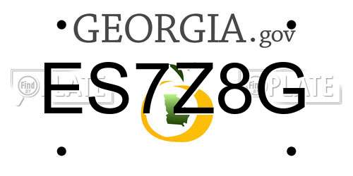ES7Z8G Georgia License Plate