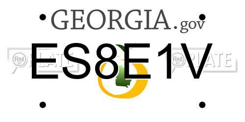 ES8E1V Georgia License Plate