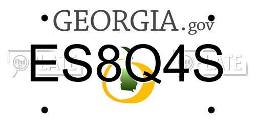 ES8Q4S Georgia License Plate
