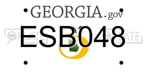 ESB048 Georgia License Plate