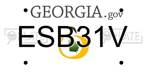 ESB31V Georgia License Plate