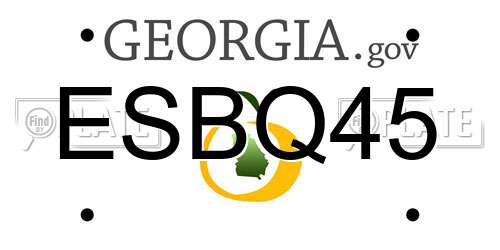 ESBQ45 Georgia License Plate