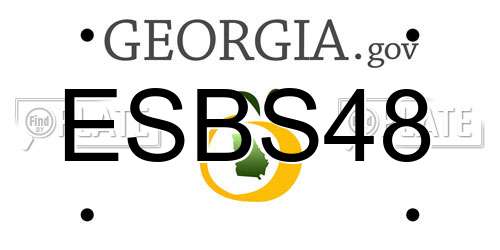 ESBS48 Georgia License Plate