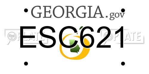 ESC621 Georgia License Plate