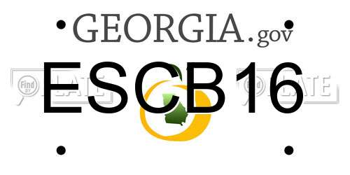 ESCB16 Georgia License Plate