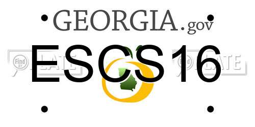 ESCS16 Georgia License Plate