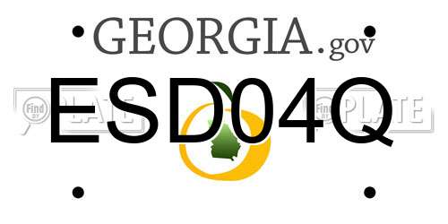 ESD04Q Georgia License Plate