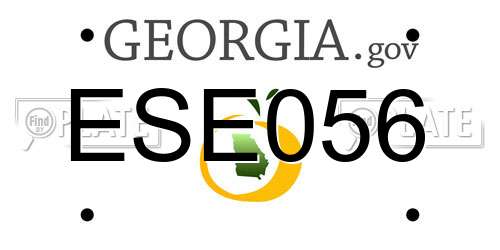 ESE056 Georgia License Plate