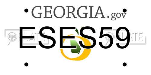 ESES59 Georgia License Plate