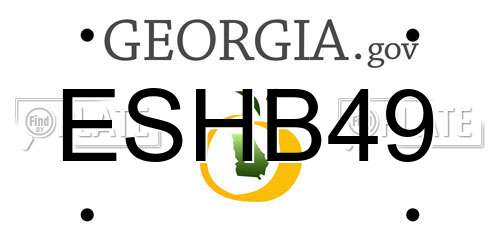 ESHB49 Georgia License Plate