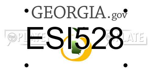 ESI528 Georgia License Plate