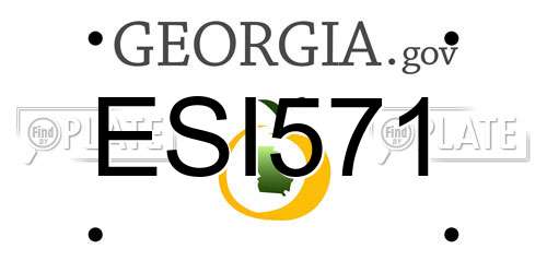 ESI571 Georgia License Plate