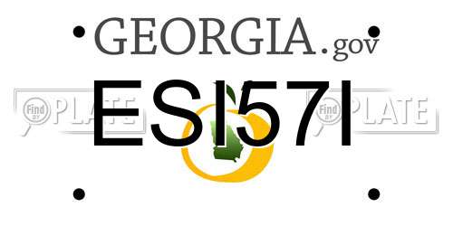 ESI57I Georgia License Plate