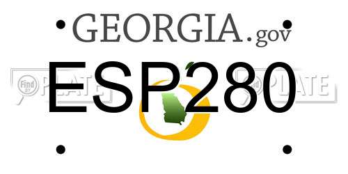 ESP280 Georgia License Plate