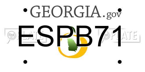 ESPB71 Georgia License Plate