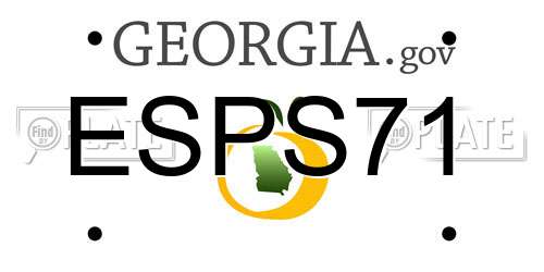 ESPS71 Georgia License Plate