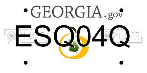 ESQ04Q Georgia License Plate