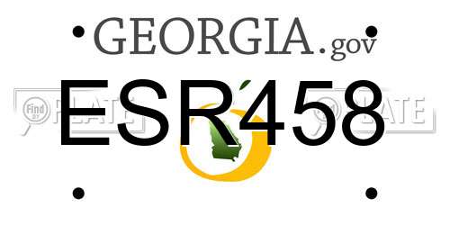 ESR458 Georgia License Plate