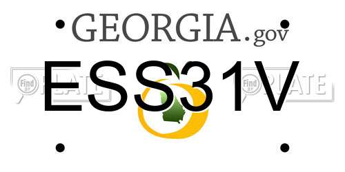 ESS31V Georgia License Plate