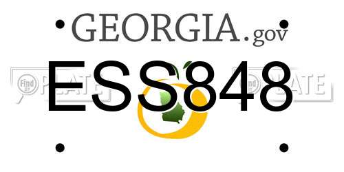 ESS848 Georgia License Plate