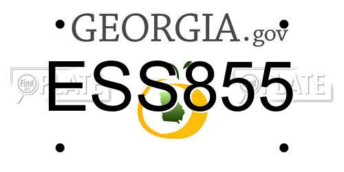 ESS855 Georgia License Plate