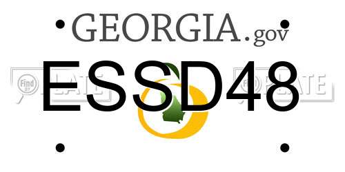 ESSD48 Georgia License Plate
