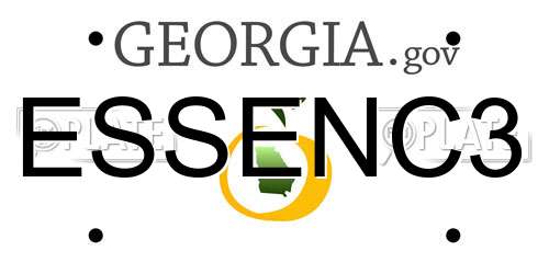 ESSENC3 Georgia License Plate