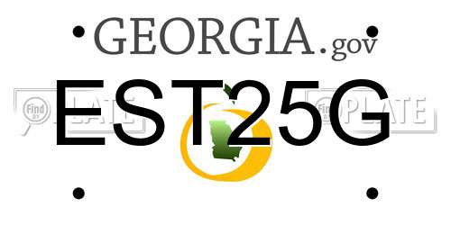 EST25G Georgia License Plate