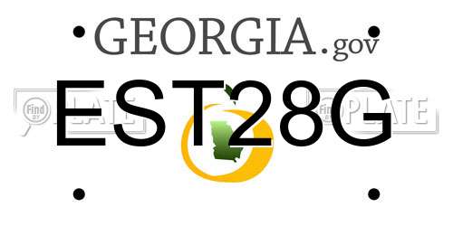 EST28G Georgia License Plate