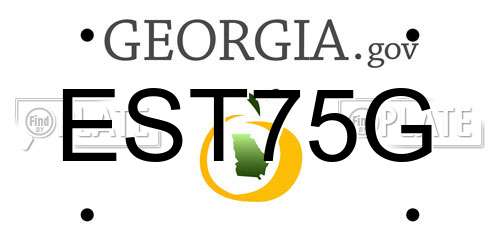 EST75G Georgia License Plate