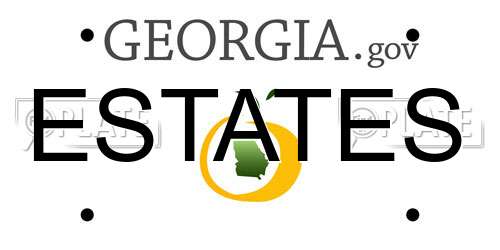 ESTATES Georgia License Plate
