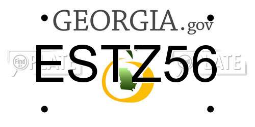 ESTZ56 Georgia License Plate