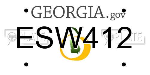 ESW412 Georgia License Plate