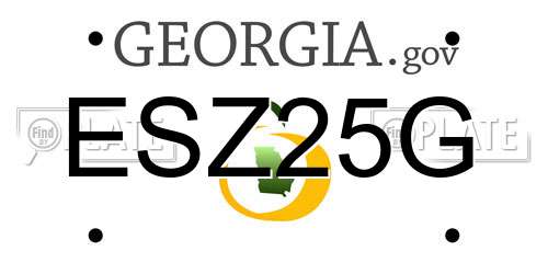 ESZ25G Georgia License Plate