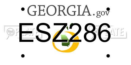 ESZ286 Georgia License Plate