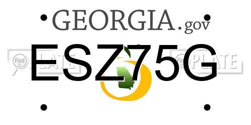 ESZ75G Georgia License Plate